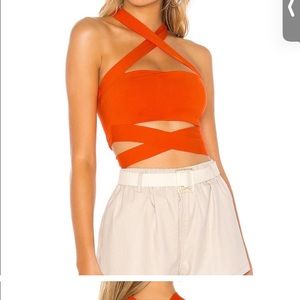Superdown Elva halter tie top, new with tags. Size small.